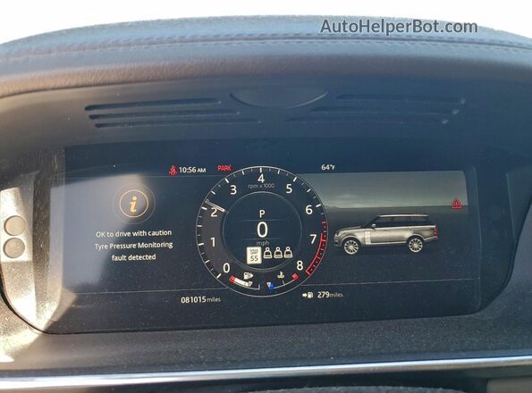 SALGS2RUXLA568080 2020 LAND ROVER RANGE Black ხელსაწყოთა პანელის ხედი