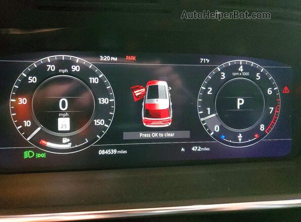 SALGS2SV4KA528787 2019 LAND ROVER RANGE Silver Vista del cuadro de instrumentos