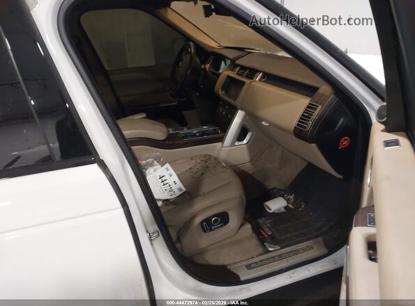 SALGS5FE1HA322119 2017 LAND ROVER RANGE ROVER White Vista interior delantera