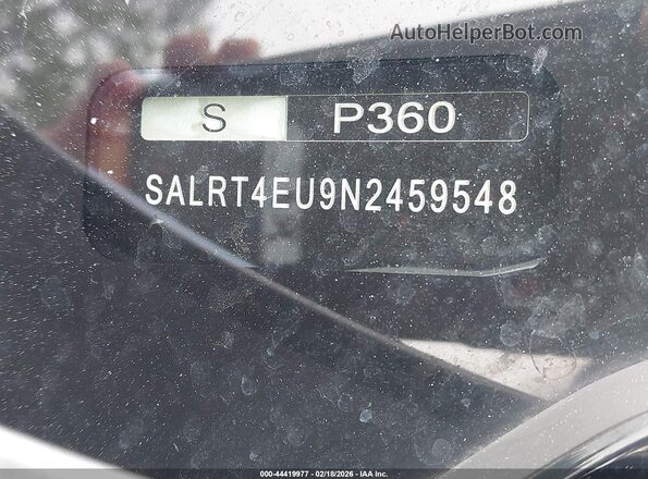SALRT4EU9N2459548 2022 LAND ROVER DISCOVERY Серый 