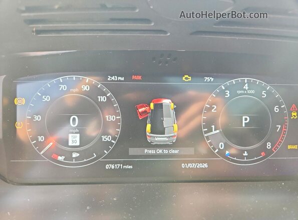 SALWG2RV0JA414089 2018 LAND ROVER RANGE Серебряный Вид щитка приборов