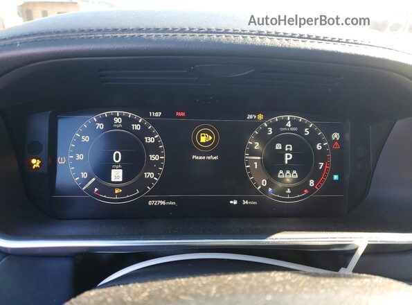 SALWR2RE1KA816473 2019 LAND ROVER RANGE Белый Вид щитка приборов