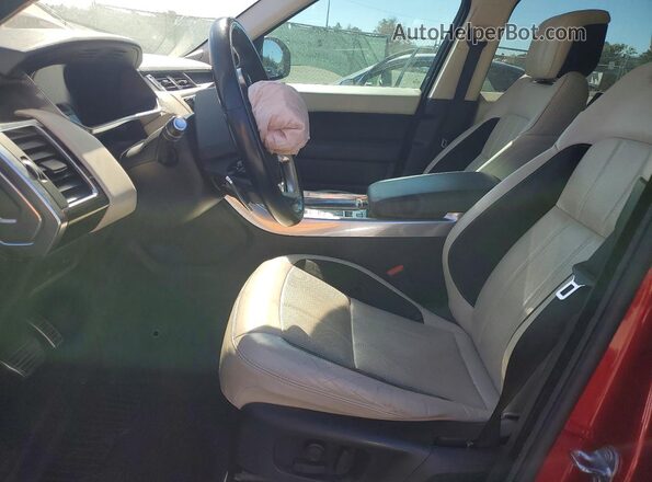 SALWR2RE8JA187809 2018 LAND ROVER RANGE Red Widok wnętrza z przodu
