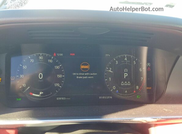 SALWR2SE7NA228690 2022 LAND ROVER RANGE Белый Вид щитка приборов