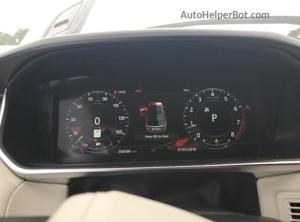 SALWR2SU1NA224092 2022 LAND ROVER RANGE Серебряный Вид щитка приборов