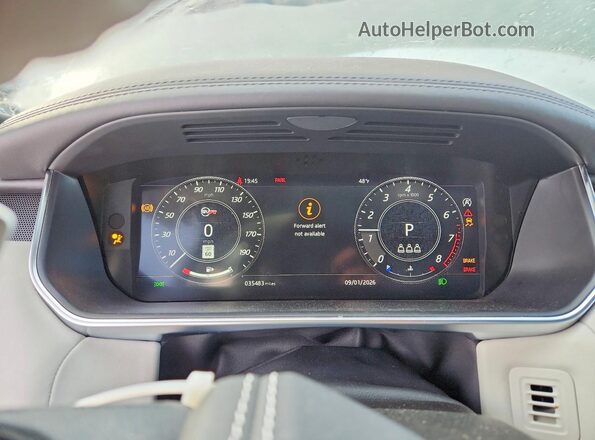 SALWZ2RE2NA202424 2022 LAND ROVER RANGE Gray Вид щитка приладів