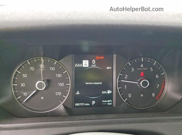 SALYB2EX6KA786584 2019 LAND ROVER RANGE Gray Вид щитка приладів