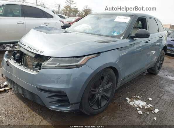SALYK2EX9LA295539 2020 LAND ROVER RANGE ROVER VELAR Light Blue Передняя левая четверть