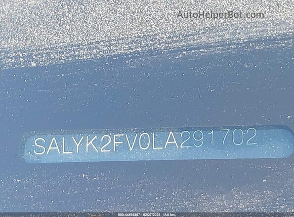 SALYK2FV0LA291702 2020 LAND ROVER RANGE ROVER VELAR Серый Вид подкапотного пространства