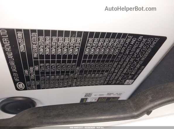 SALYL2EX0KA203536 2019 LAND ROVER RANGE ROVER VELAR White Вид підкапотного простору