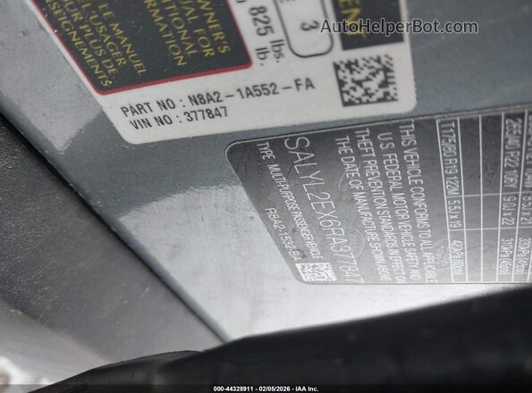 SALYL2EX6RA377847 2024 LAND ROVER RANGE ROVER VELAR Серый Вид подкапотного пространства