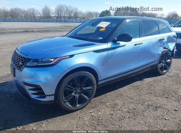 SALYM2FU1MA306744 2021 LAND ROVER RANGE ROVER VELAR Light Blue Передняя левая четверть