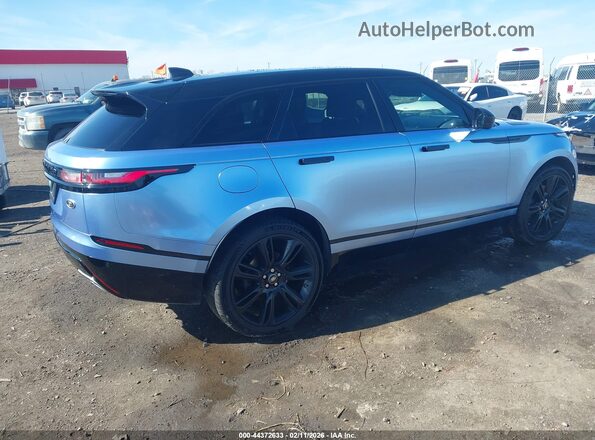 SALYM2FU1MA306744 2021 LAND ROVER RANGE ROVER VELAR Light Blue Задняя правая четверть