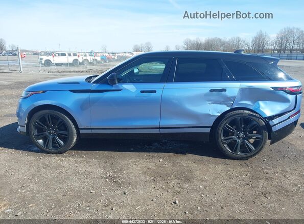 SALYM2FU1MA306744 2021 LAND ROVER RANGE ROVER VELAR Light Blue Панорамный вид салона 360°