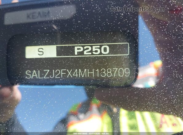 SALZJ2FX4MH138709 2021 LAND ROVER RANGE ROVER EVOQUE Gray 
