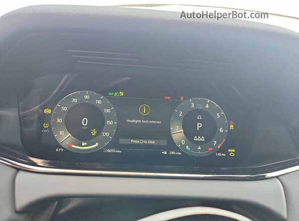 SALZJ2FX5SH267930 2025 LAND ROVER RANGE White Вид щитка приладів