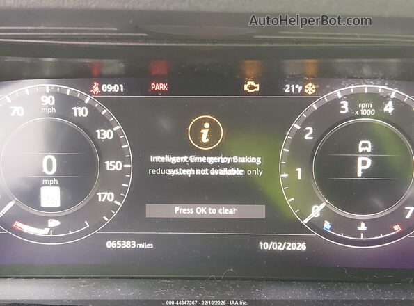 SALZP2FX7LH051433 2020 LAND ROVER RANGE ROVER EVOQUE Black 