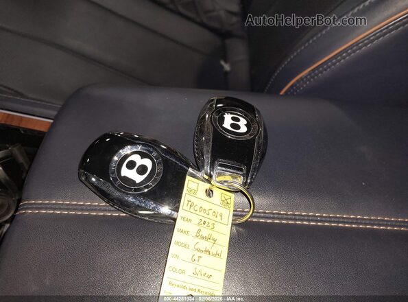 SCBCG2ZG0PC005019 2023 BENTLEY OTHER Gray Vista del salpicadero