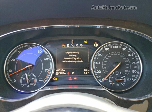 SJAAM2ZV0KC024966 2019 BENTLEY BENTAYGA Черный Вид щитка приборов