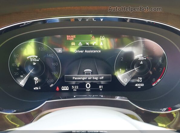 SJAAM2ZV6MC035120 2021 BENTLEY BENTAYGA Белый Вид задних сидений