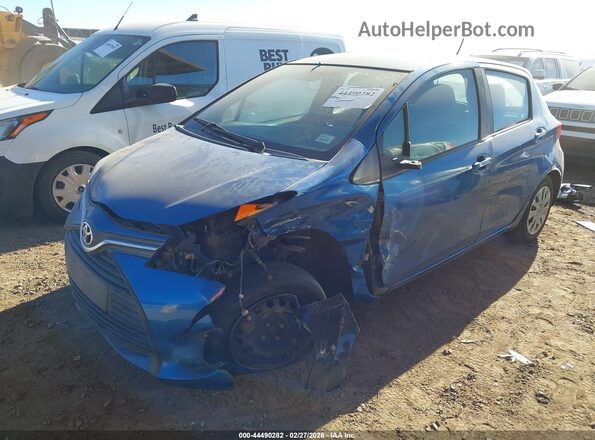 VNKKTUD38GA058512 2016 TOYOTA YARIS Blue წინა მარცხენა ხედი სამი მეოთხედიდან