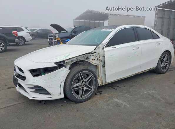 W1K3G4EB0MJ273553 2021 MERCEDES-BENZ A White წინა მარცხენა ხედი სამი მეოთხედიდან