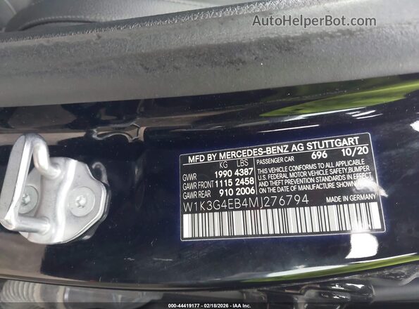 W1K3G4EB4MJ276794 2021 MERCEDES-BENZ A 220 Black Շարժիչի բաժամունքի տեսք