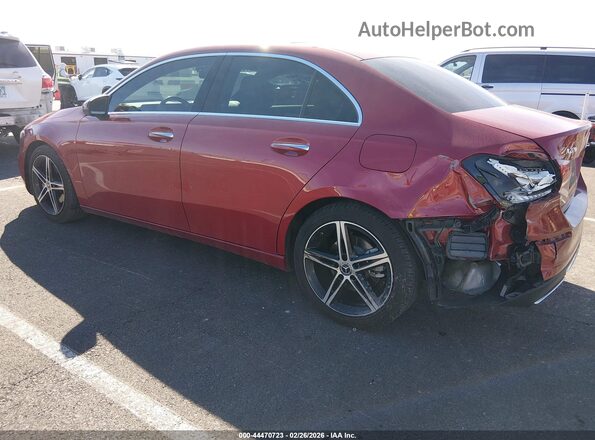 W1K3G4EBXMJ276007 2021 MERCEDES-BENZ A 220 Red Задня ліва чверть