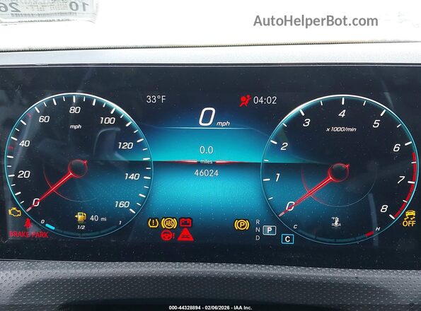 W1K3G4FBXNJ341597 2022 MERCEDES-BENZ A 220 Белый Вид задних сидений