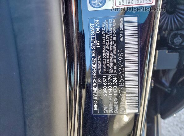 W1K6X7KB5RA293985 2024 MERCEDES-BENZ S Черный Вид подкапотного пространства