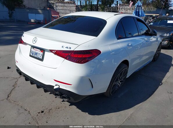 W1KAF8HB6TR309520 2026 MERCEDES-BENZ AMG C 43 Белый Задняя правая четверть