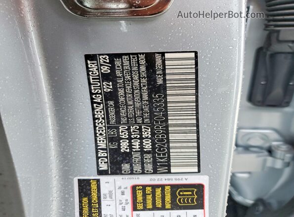 W1KEG2CB9RF045335 2024 MERCEDES-BENZ EQE Silver Vista del compartimento del motor