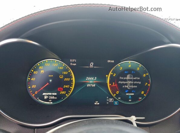 W1KWF6EB6MR631817 2021 MERCEDES-BENZ C White Вид щитка приладів