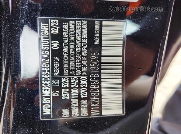 W1KZF8DB8PB135098 2023 MERCEDES-BENZ E Черный Вид подкапотного пространства