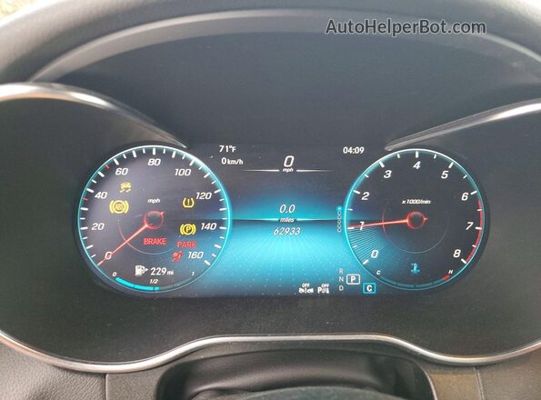 W1N0G8DB9MV291346 2021 MERCEDES-BENZ GLC-CLASS Black Սարքավորումների վահանակի տեսք