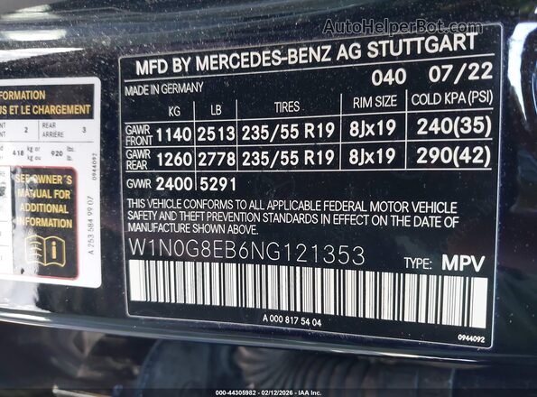 W1N0G8EB6NG121353 2022 MERCEDES-BENZ GLC 300 Black Widok komory silnika