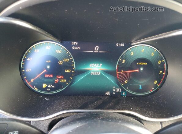 W1N0G8EBXMF875523 2021 MERCEDES-BENZ GLC-CLASS Red Вид щитка приладів