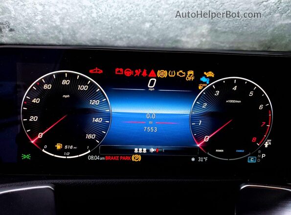 W1N4M4HB6SW411785 2025 MERCEDES-BENZ GLB-CLASS Белый Вид щитка приборов