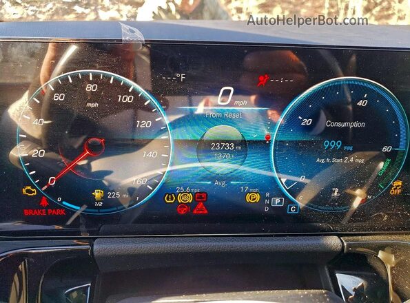 W1N4N4HB1PJ484127 2023 MERCEDES-BENZ GLA Серый Вид щитка приборов