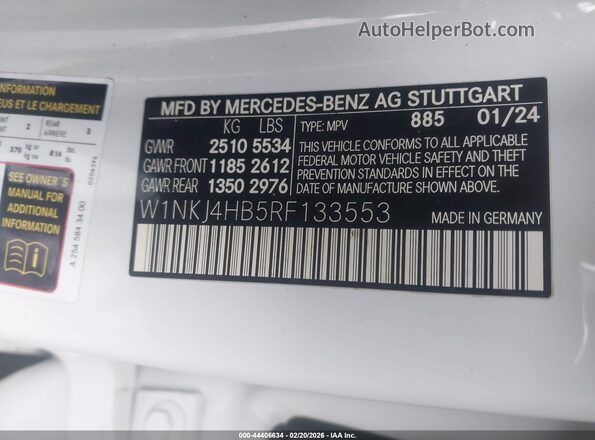 W1NKJ4HB5RF133553 2024 MERCEDES-BENZ GLC 300 Белый Вид подкапотного пространства