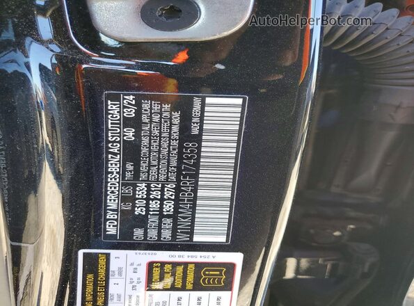 W1NKM4HB4RF174358 2024 MERCEDES-BENZ GLC-CLASS Черный Панорамный вид салона 360°