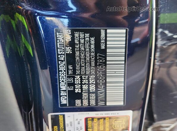 W1NKM4HB6PF057877 2023 MERCEDES-BENZ GLC-CLASS Черный Вид наклейки с VIN-кодом