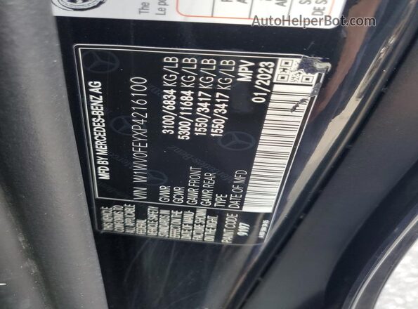 W1WV0FEYXP4216100 2023 MERCEDES-BENZ METRIS Черный Вид наклейки с VIN-кодом