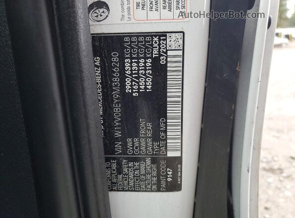 W1YV0BEY9M3866280 2021 MERCEDES-BENZ METRIS Белый Вид подкапотного пространства