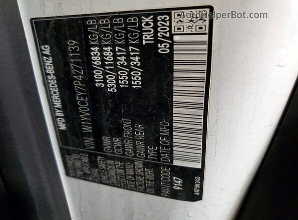 W1YV0CEY7P4271139 2023 MERCEDES-BENZ METRIS Белый Панорамный вид салона 360°