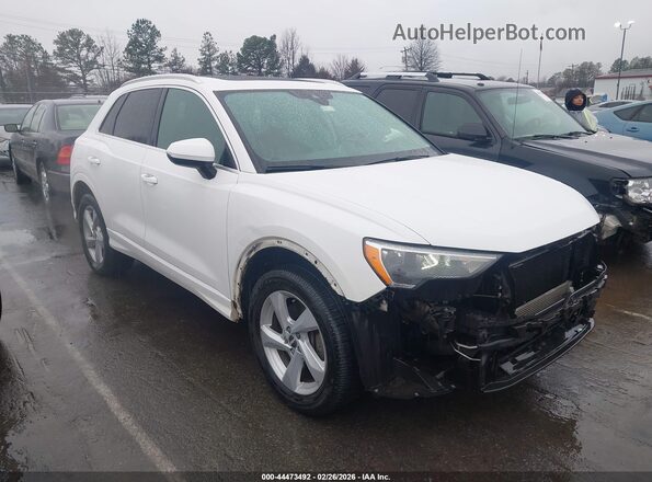 WA1AECF34L1028028 2020 AUDI Q3 Белый Передняя правая четверть