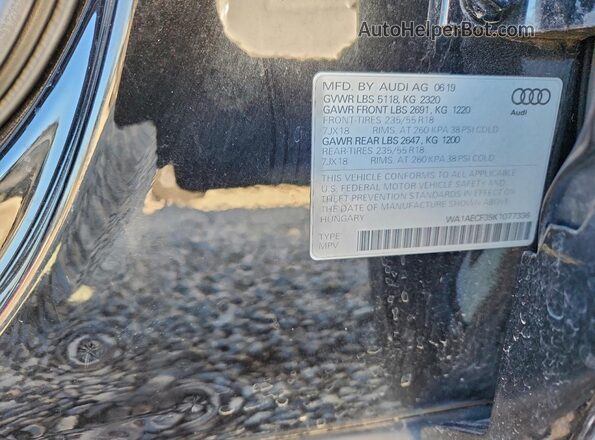 WA1AECF39K1077336 2019 AUDI Q3 Черный Панорамный вид салона 360°