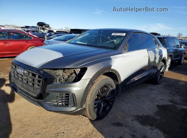 WA1AVAF12LD016798 2020 AUDI Q8 Gray წინა მარცხენა ხედი სამი მეოთხედიდან