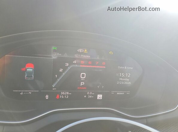 WA1B4AFY5S2050748 2025 AUDI SQ5 Черный Вид щитка приборов