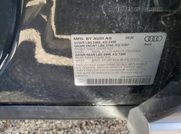 WA1BAAFY4M2010205 2021 AUDI Q5 Серый Вид подкапотного пространства